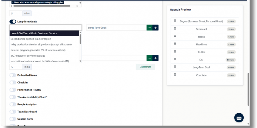 1 and 3 Year Goals, Rocks, & To-Dos in Meetings 1 & 3 Year Goals, Rocks & To-Do in Meetings 1