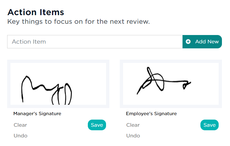 Digitally sign employee performance reviews